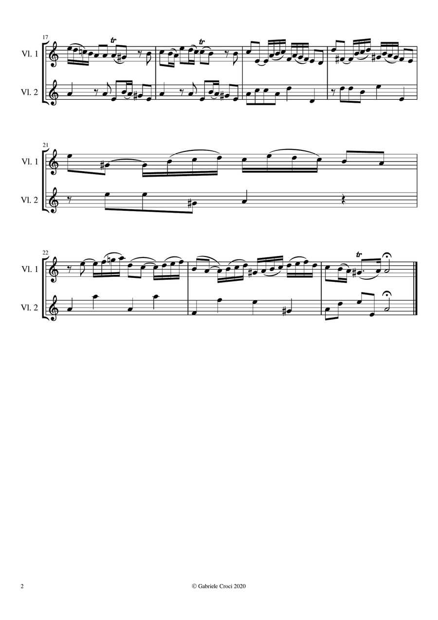 Sonata in a minor RV44 String Duet scores gallery preview page 3