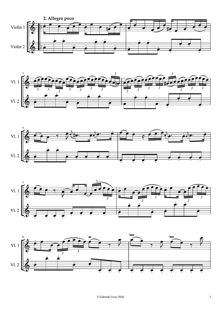 Sonata in a minor RV44 String Duet scores gallery preview page 4