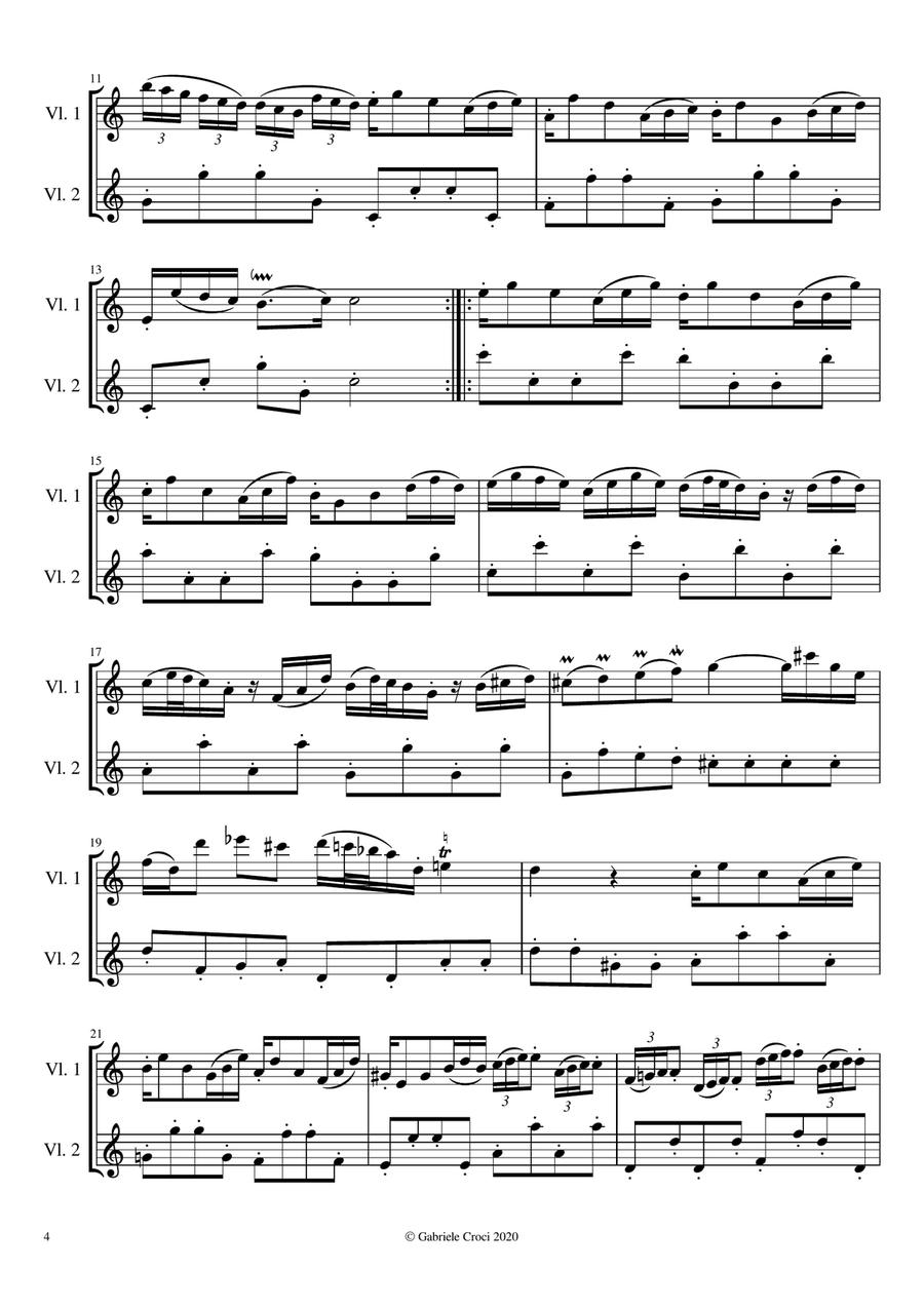 Sonata in a minor RV44 String Duet scores gallery preview page 5
