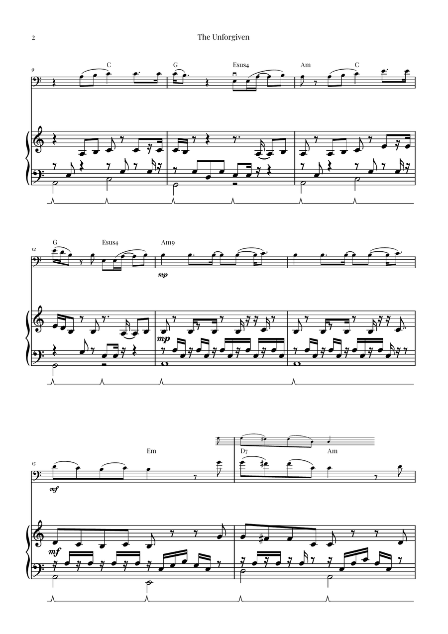 The Unforgiven Double Bass scores gallery preview page 2
