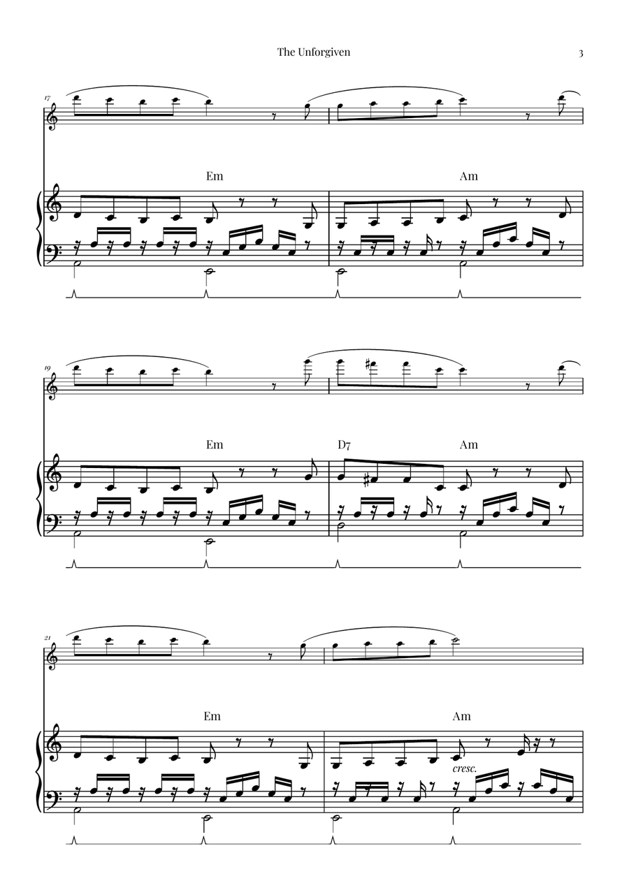 The Unforgiven Flute Solo scores gallery preview page 3