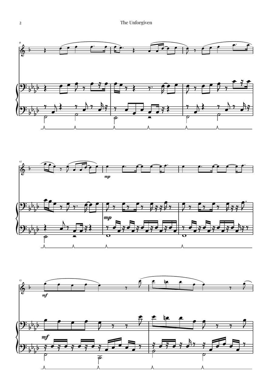 The Unforgiven Alto Saxophone scores gallery preview page 2