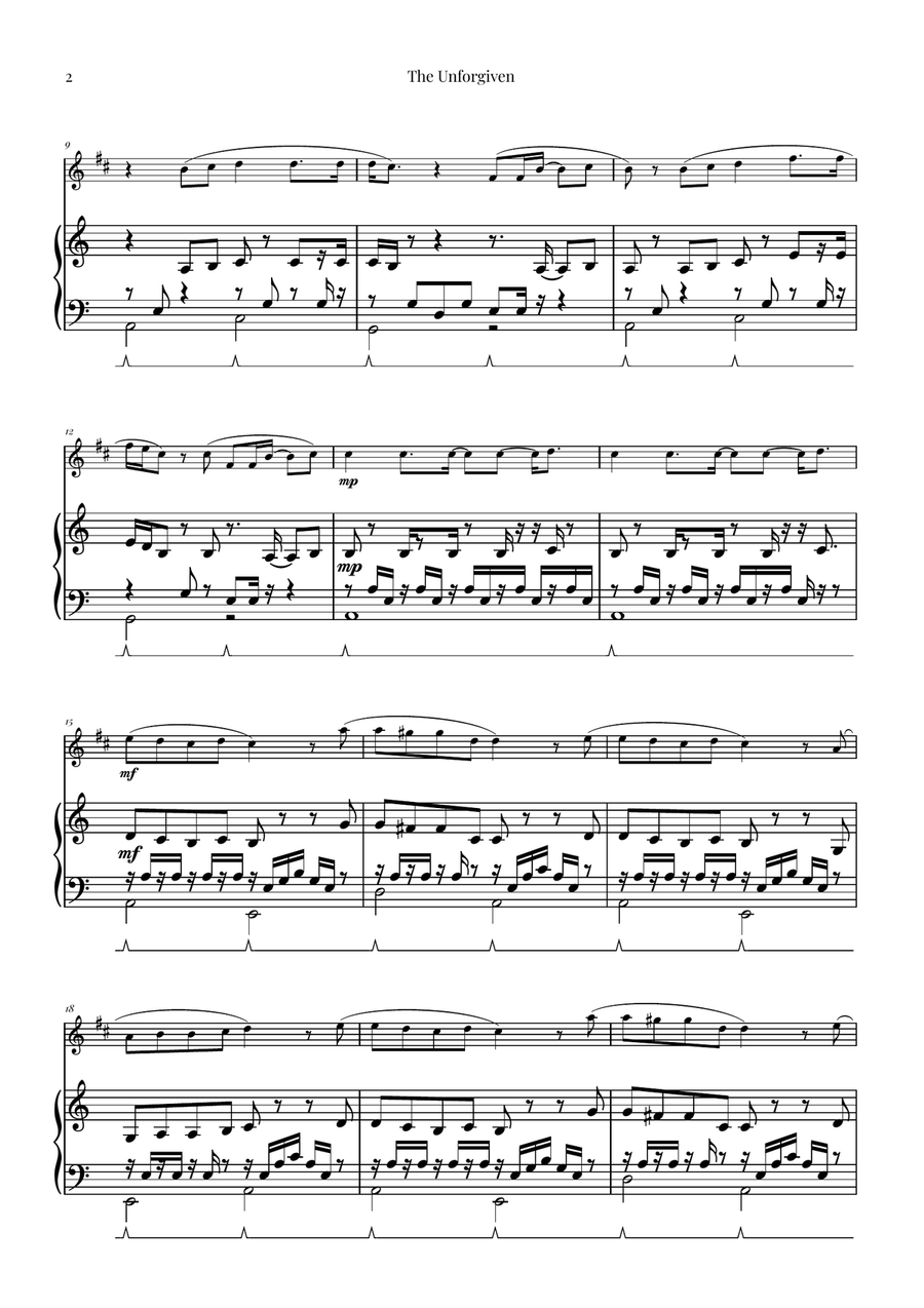 The Unforgiven Soprano Saxophone scores gallery preview page 2