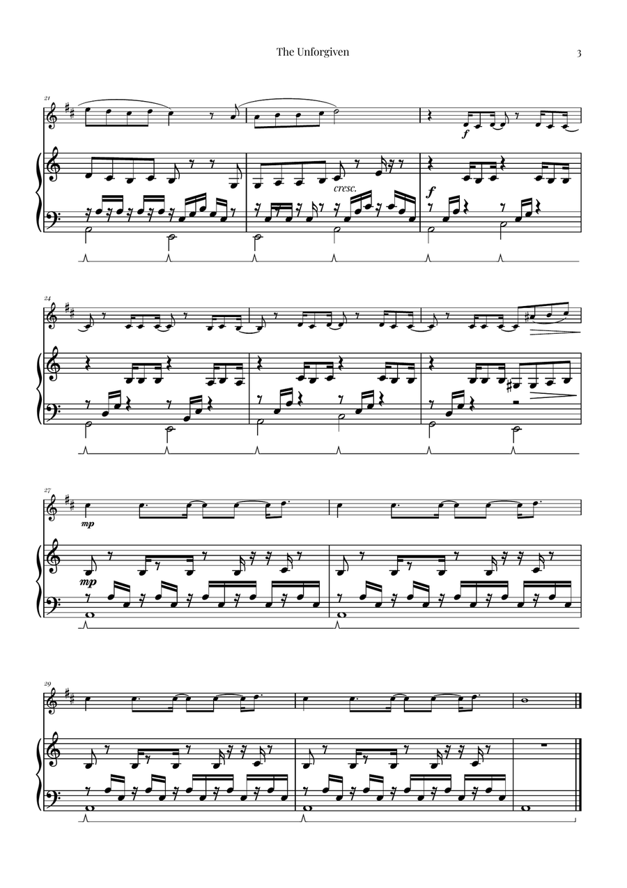 The Unforgiven Soprano Saxophone scores gallery preview page 3
