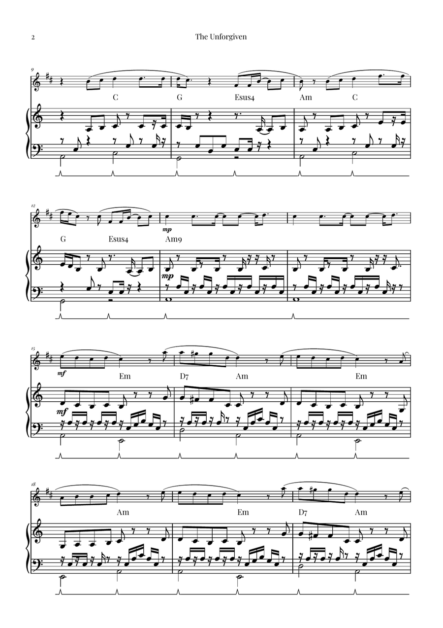 The Unforgiven Tenor Saxophone scores gallery preview page 2