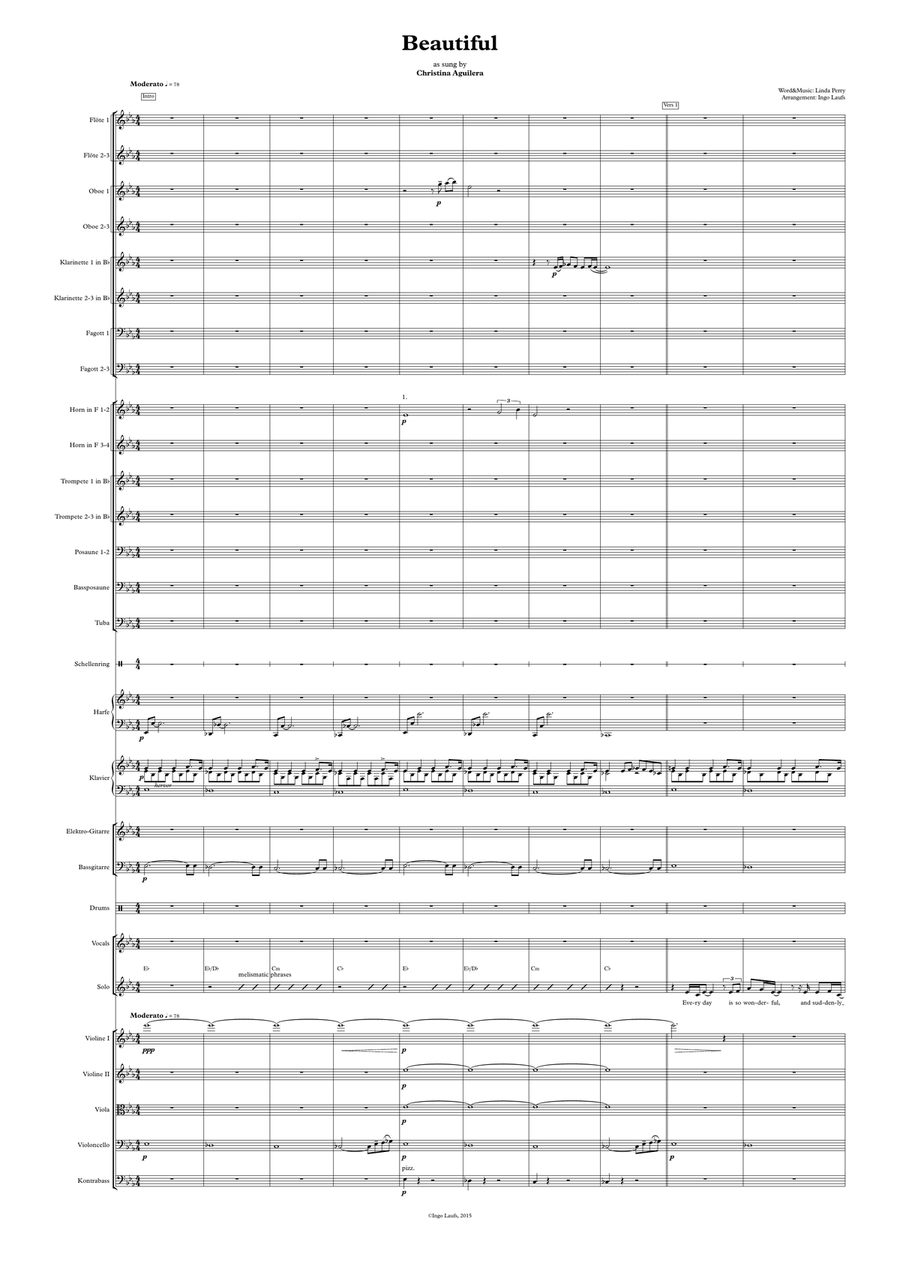Beautiful Beautiful Full Orchestra scores gallery preview page 2