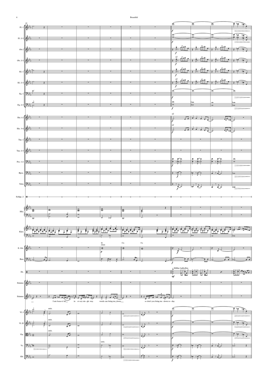 Beautiful Beautiful Full Orchestra scores gallery preview page 4