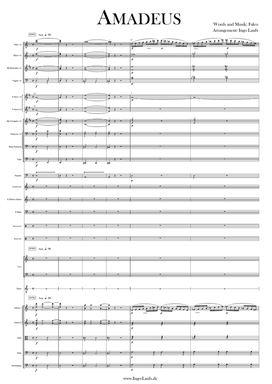 Rock me Amadeus Full Orchestra scores gallery preview page 3