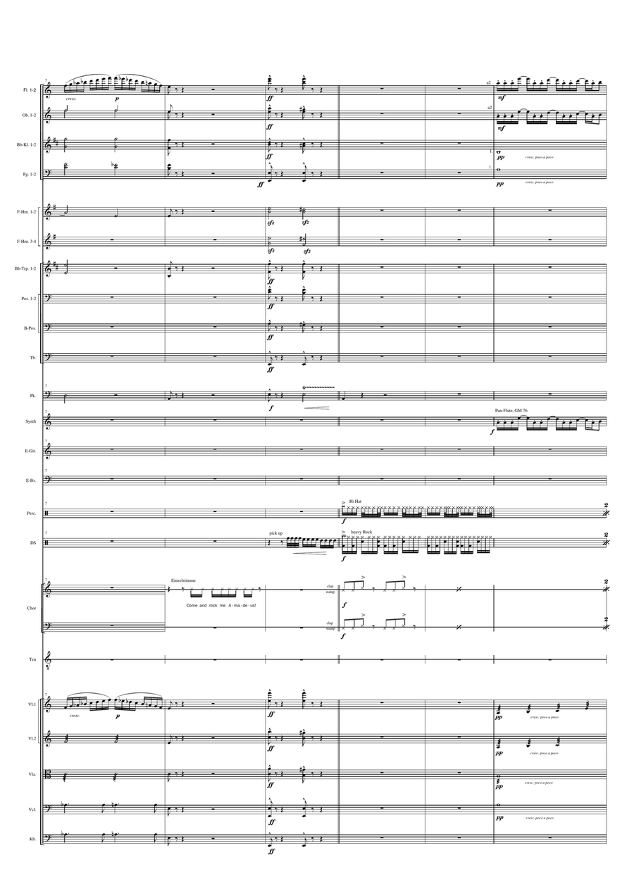 Rock me Amadeus Full Orchestra scores gallery preview page 4