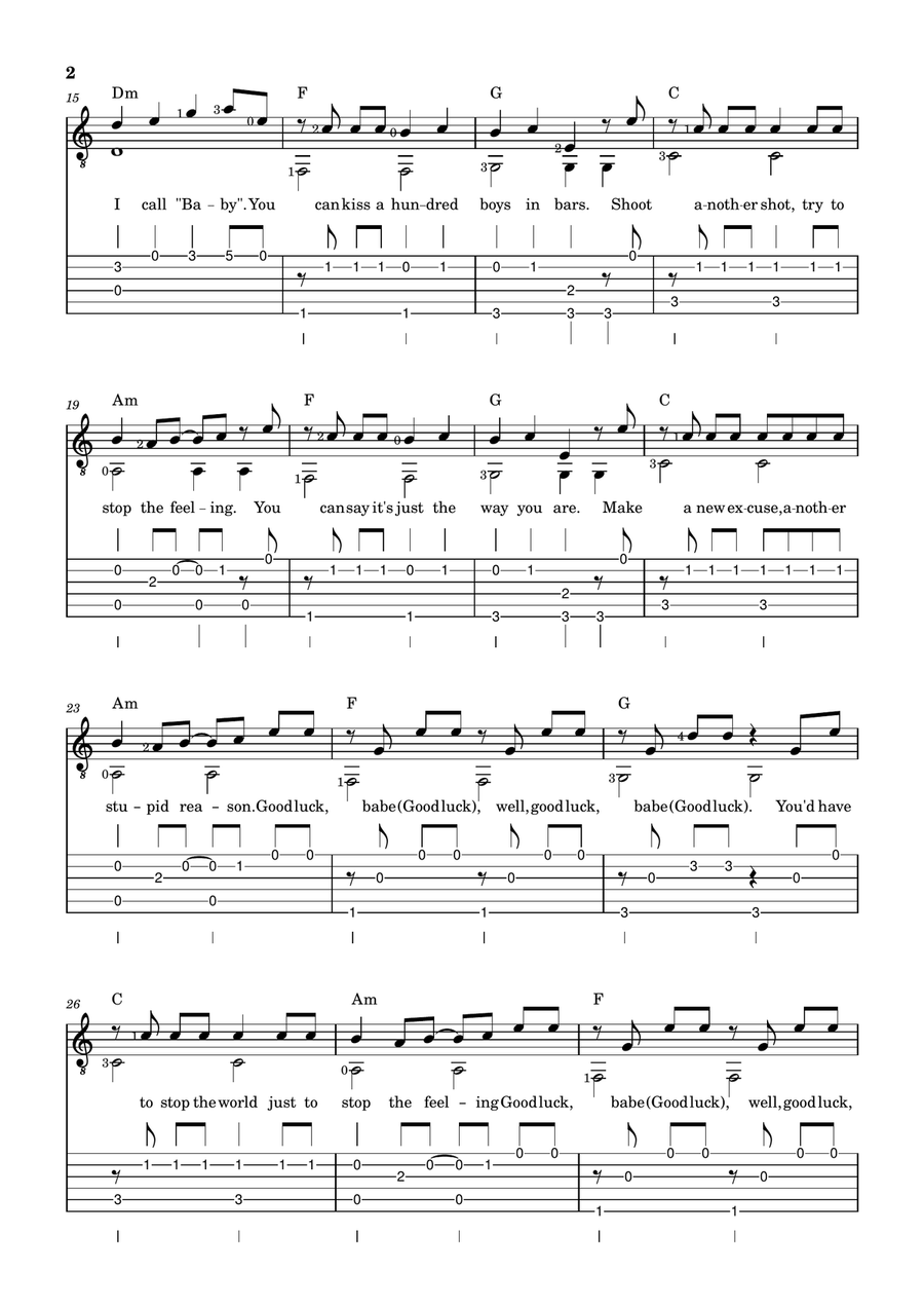 Good Luck, Babe! Good Luck, Babe! Acoustic Guitar scores gallery preview page 2