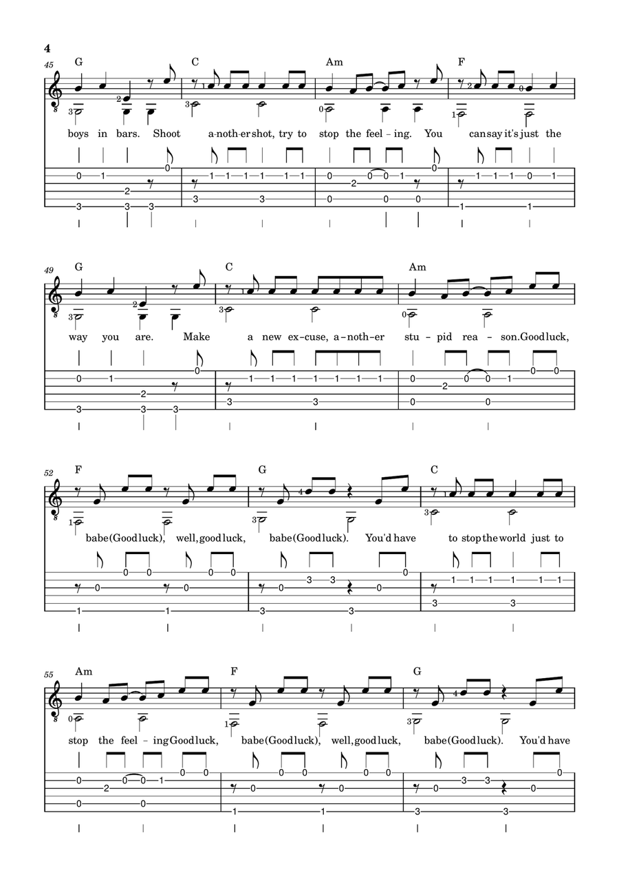 Good Luck, Babe! Good Luck, Babe! Acoustic Guitar scores gallery preview page 4