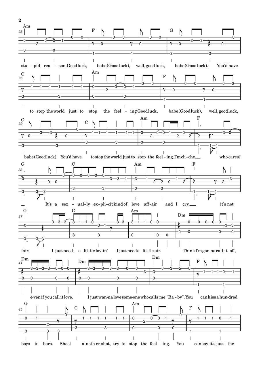 Good Luck, Babe! Good Luck, Babe! Acoustic Guitar scores gallery preview page 2