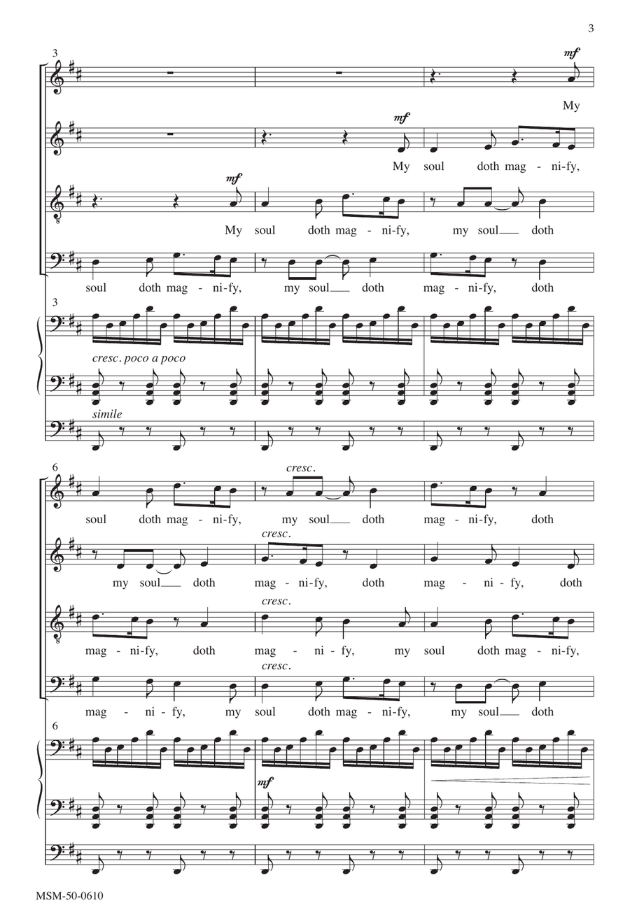 Magnificat and Nunc dimittis in D (Downloadable Choral Score) 4-Part scores gallery preview page 3