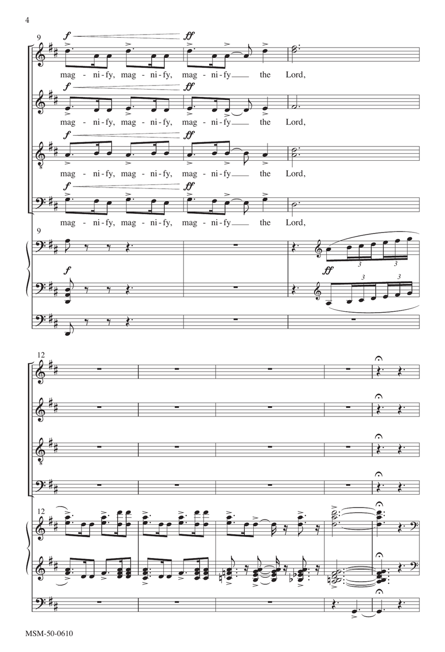 Magnificat and Nunc dimittis in D (Downloadable Choral Score) 4-Part scores gallery preview page 4