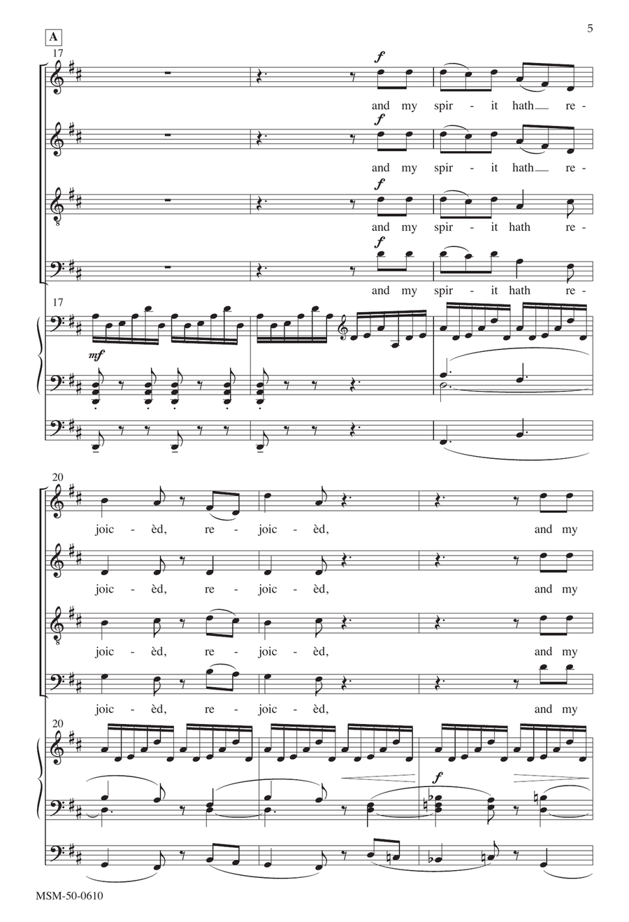 Magnificat and Nunc dimittis in D (Downloadable Choral Score) 4-Part scores gallery preview page 5