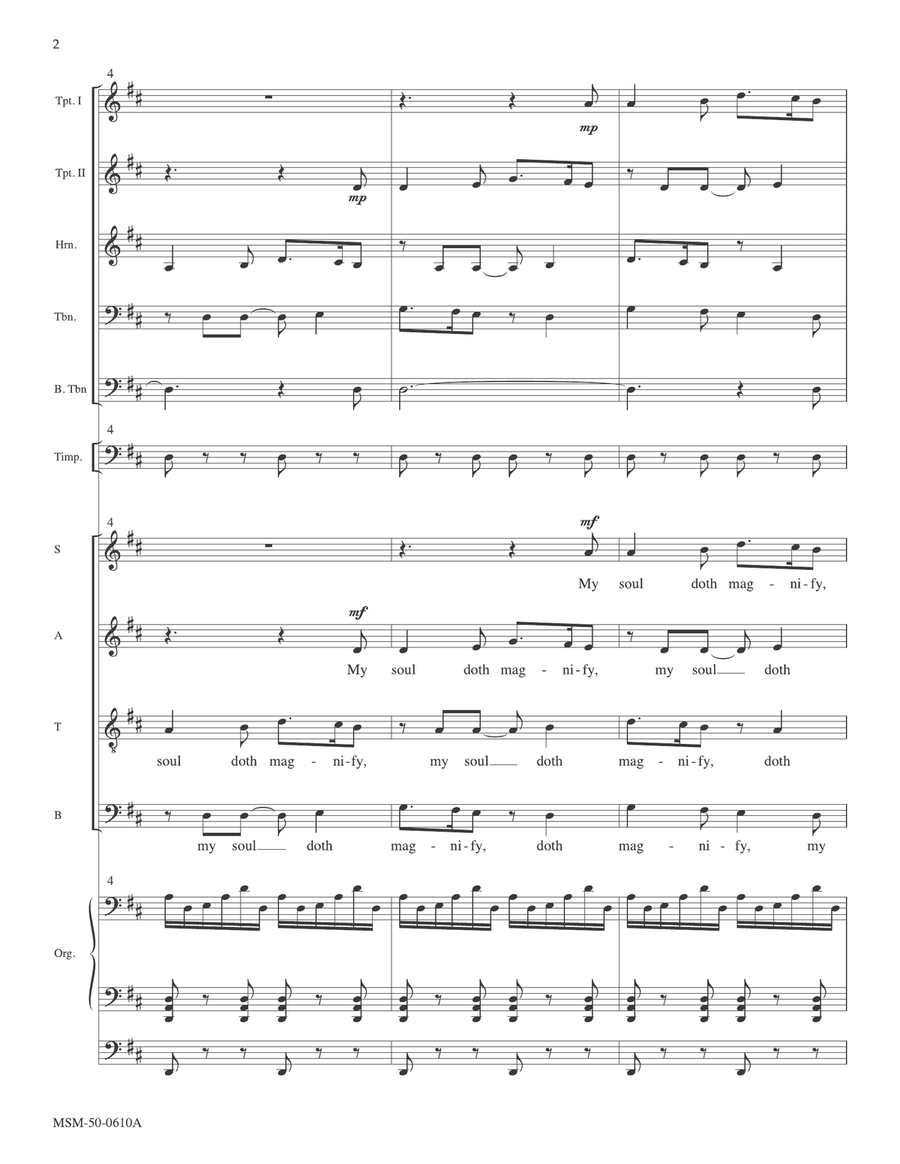 Magnificat and Nunc Dimittis in D (Downloadable Full Score) Choir scores gallery preview page 4