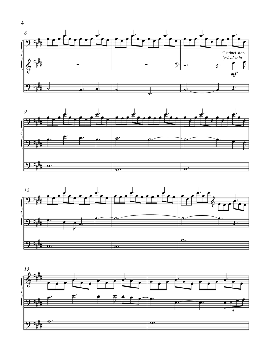 Beside the Still Waters (Downloadable) Organ Solo scores gallery preview page 4