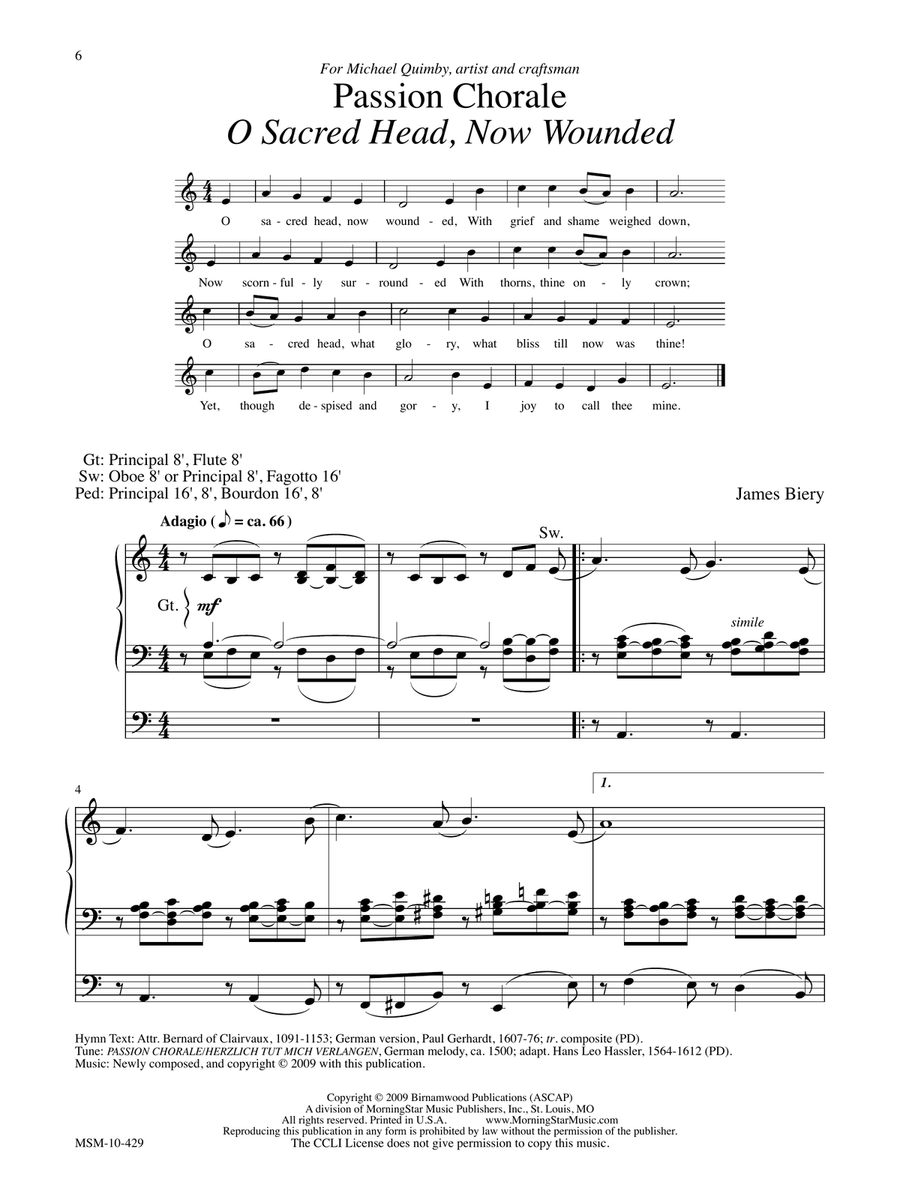 Wondrous Cross (Downloadable) Organ scores gallery preview page 6
