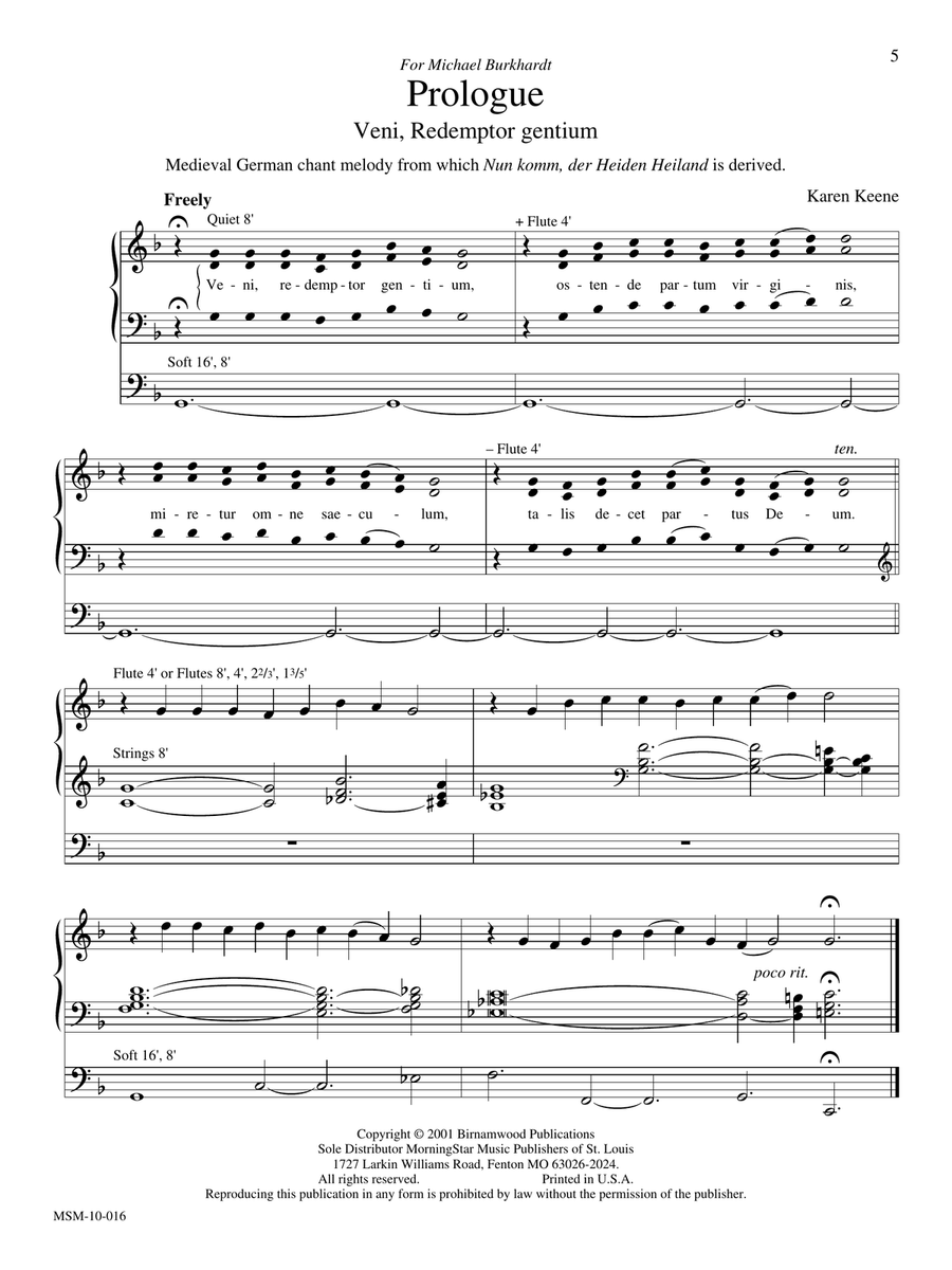 Variations on Nun komm, der Heiden Heiland (Downloadable) Organ scores gallery preview page 5