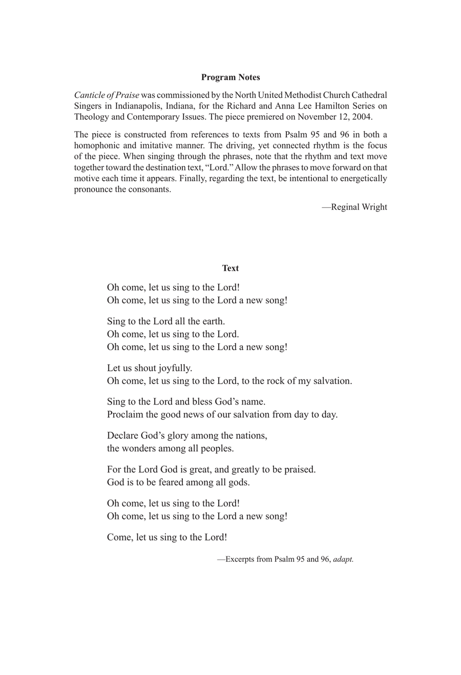 Canticle of Praise (Downloadable) Divisi scores gallery preview page 2