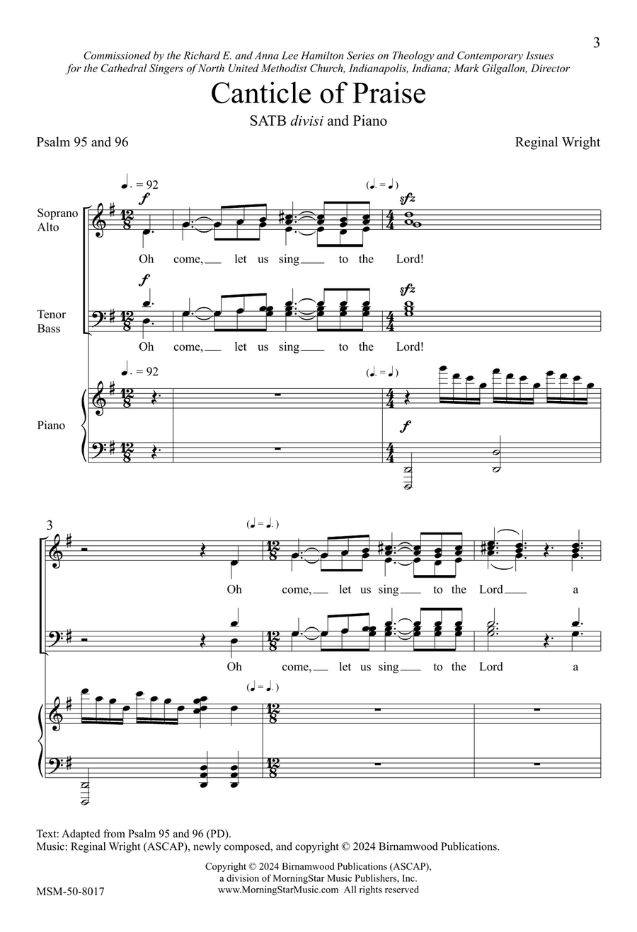 Canticle of Praise (Downloadable) Divisi scores gallery preview page 3