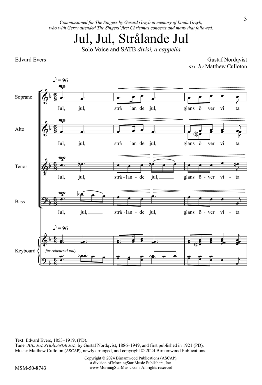 Jul, Jul, Strålande Jul (Downloadable) Divisi scores gallery preview page 3