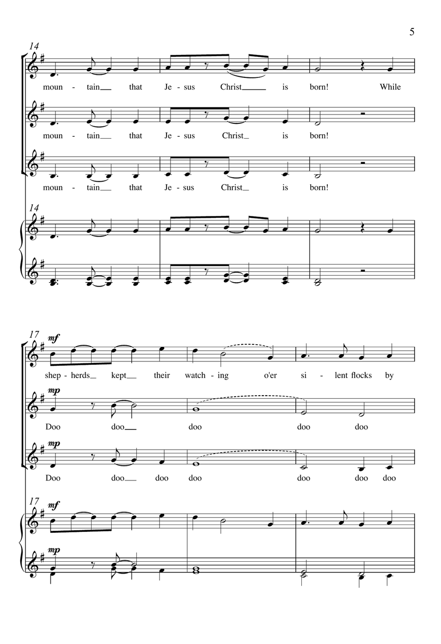 Go Tell It on the Mountain (Downloadable) SSA scores gallery preview page 4