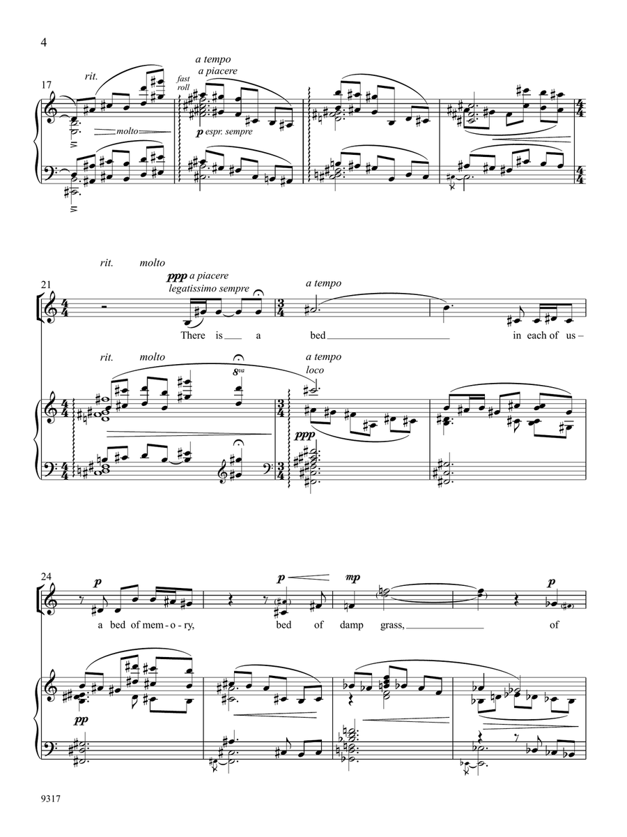 Aubade with a Chance of Rain (Downloadable) Mezzo-Soprano Voice scores gallery preview page 4