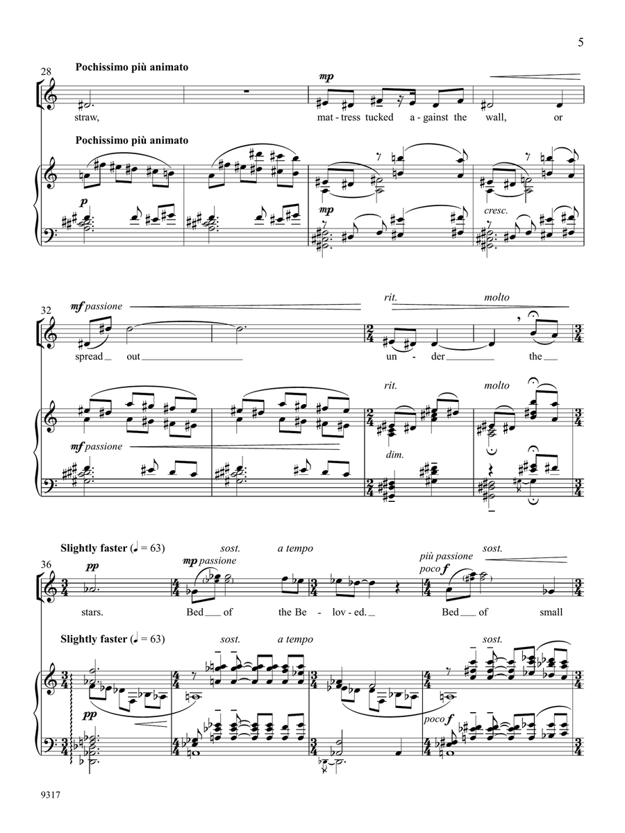 Aubade with a Chance of Rain (Downloadable) Mezzo-Soprano Voice scores gallery preview page 5