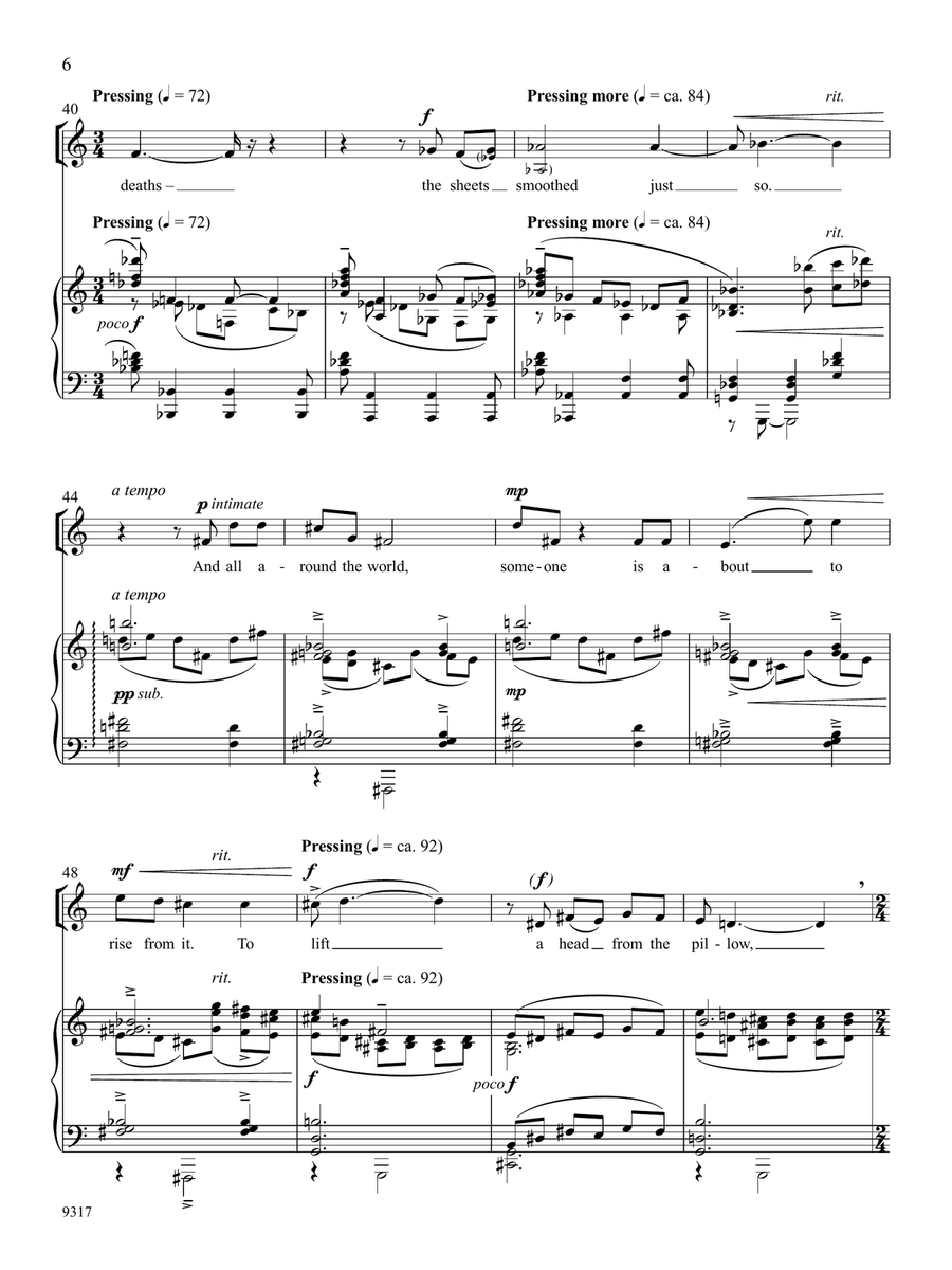 Aubade with a Chance of Rain (Downloadable) Mezzo-Soprano Voice scores gallery preview page 6
