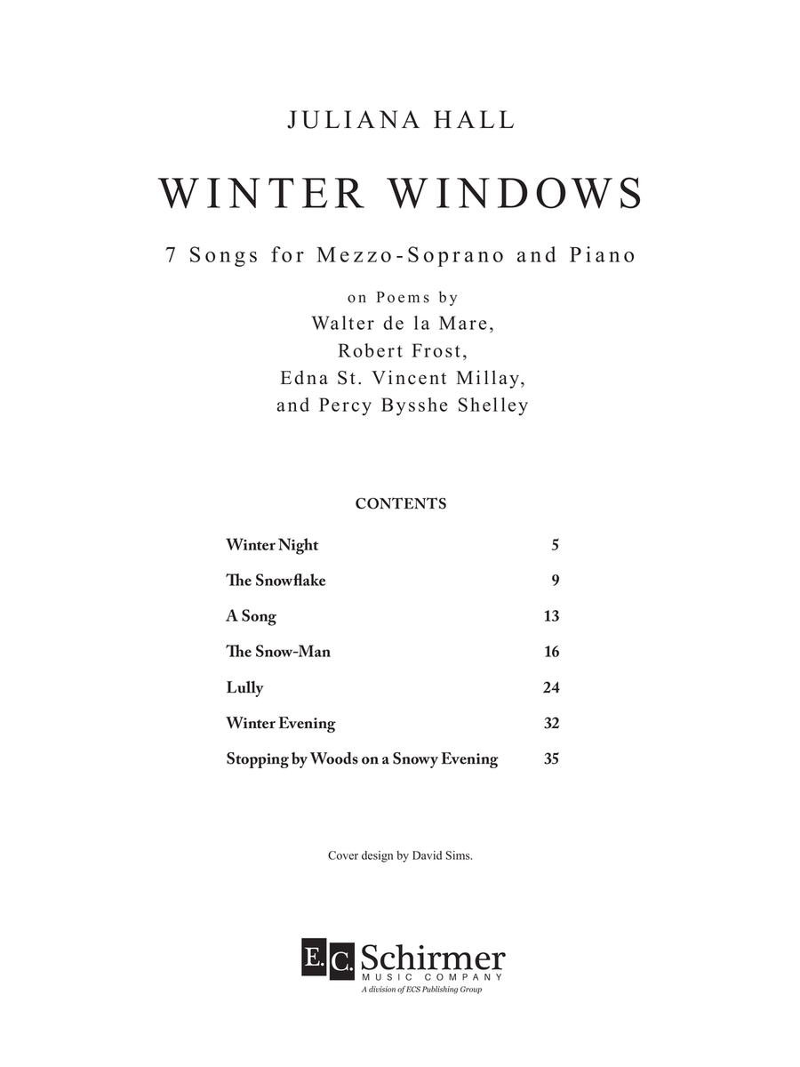 Winter Windows Winter Windows Mezzo-Soprano Voice scores gallery preview page 3