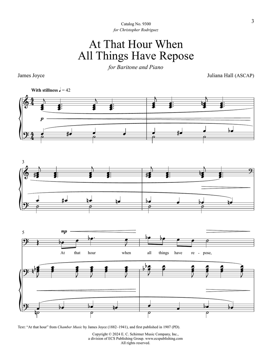 At That Hour When All Things Have Repose Baritone Voice scores gallery preview page 5