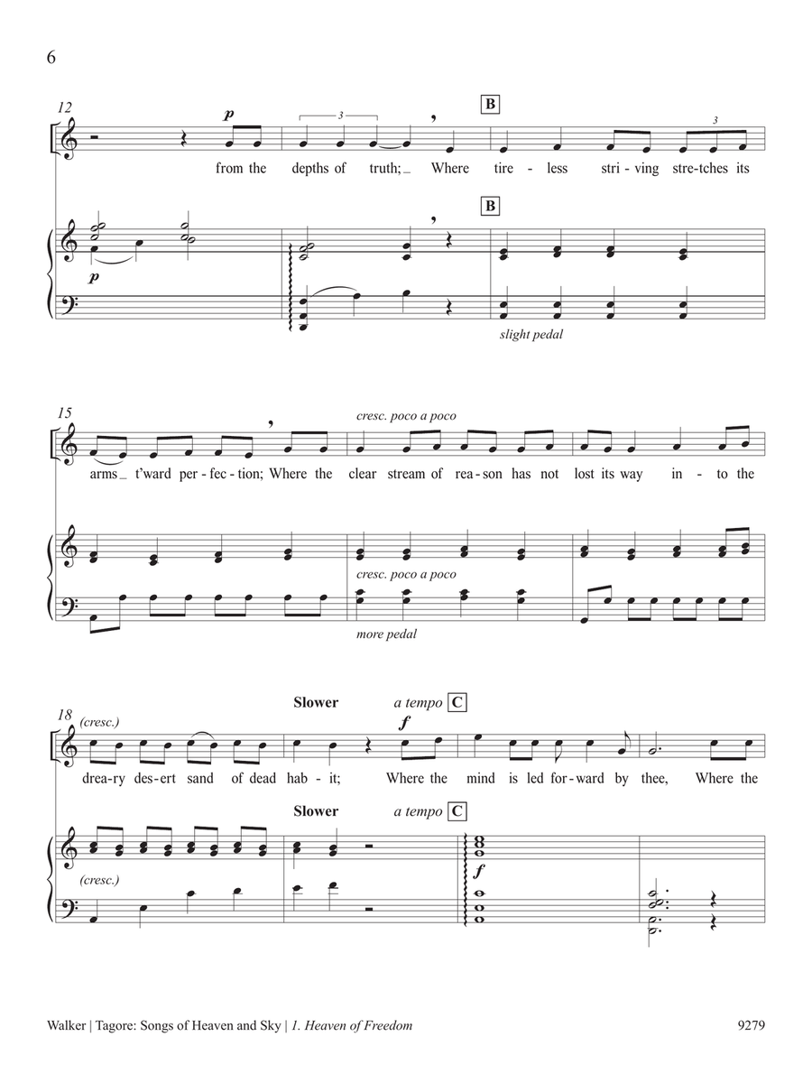 Tagore: Songs of Heaven and Sky (Downloadable) High Voice scores gallery preview page 6