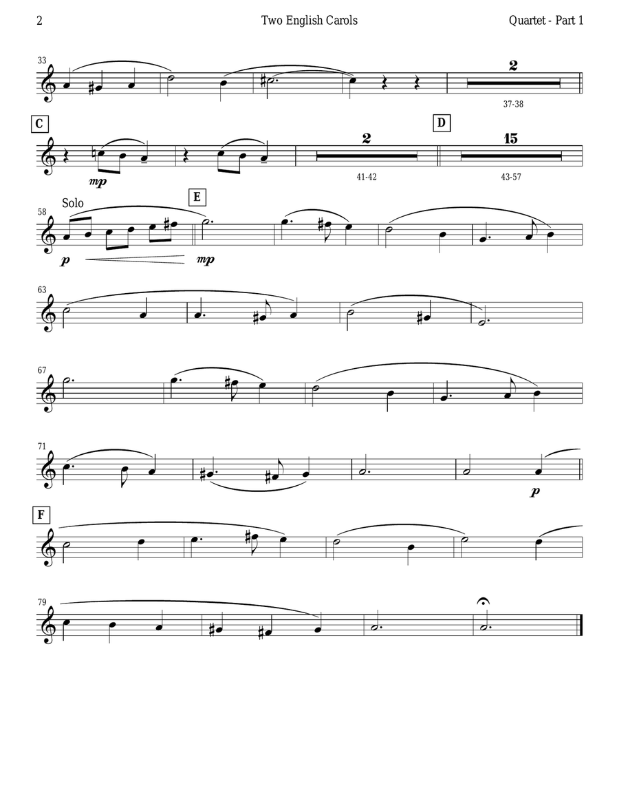 Two English Carols (Coventry Carol; What Child Is This?) - Recorder Quartet Soprano Recorder scores gallery preview page 5