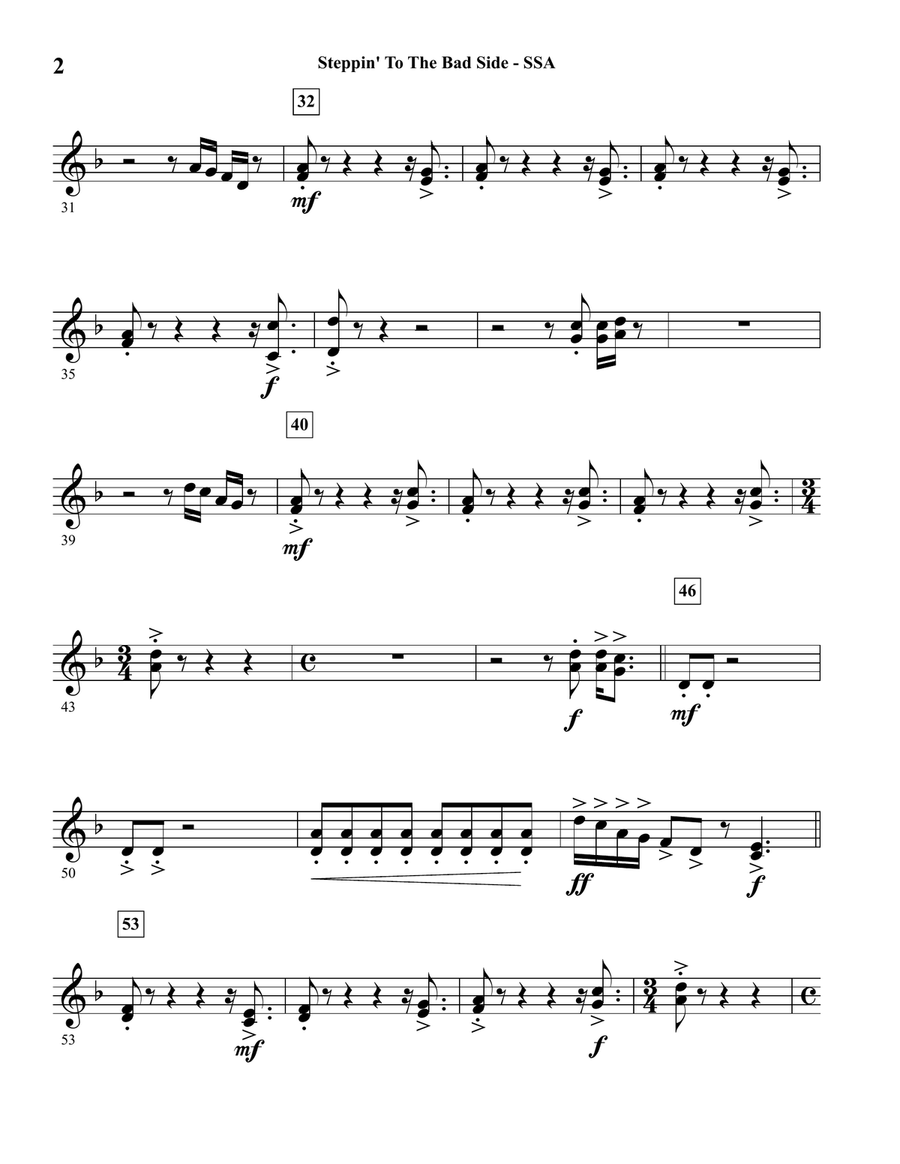 Steppin' To The Bad Side Concert Band scores gallery preview page 2