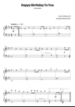 Happy Birthday To You (easy piano in Ab major – clean sheet music)
