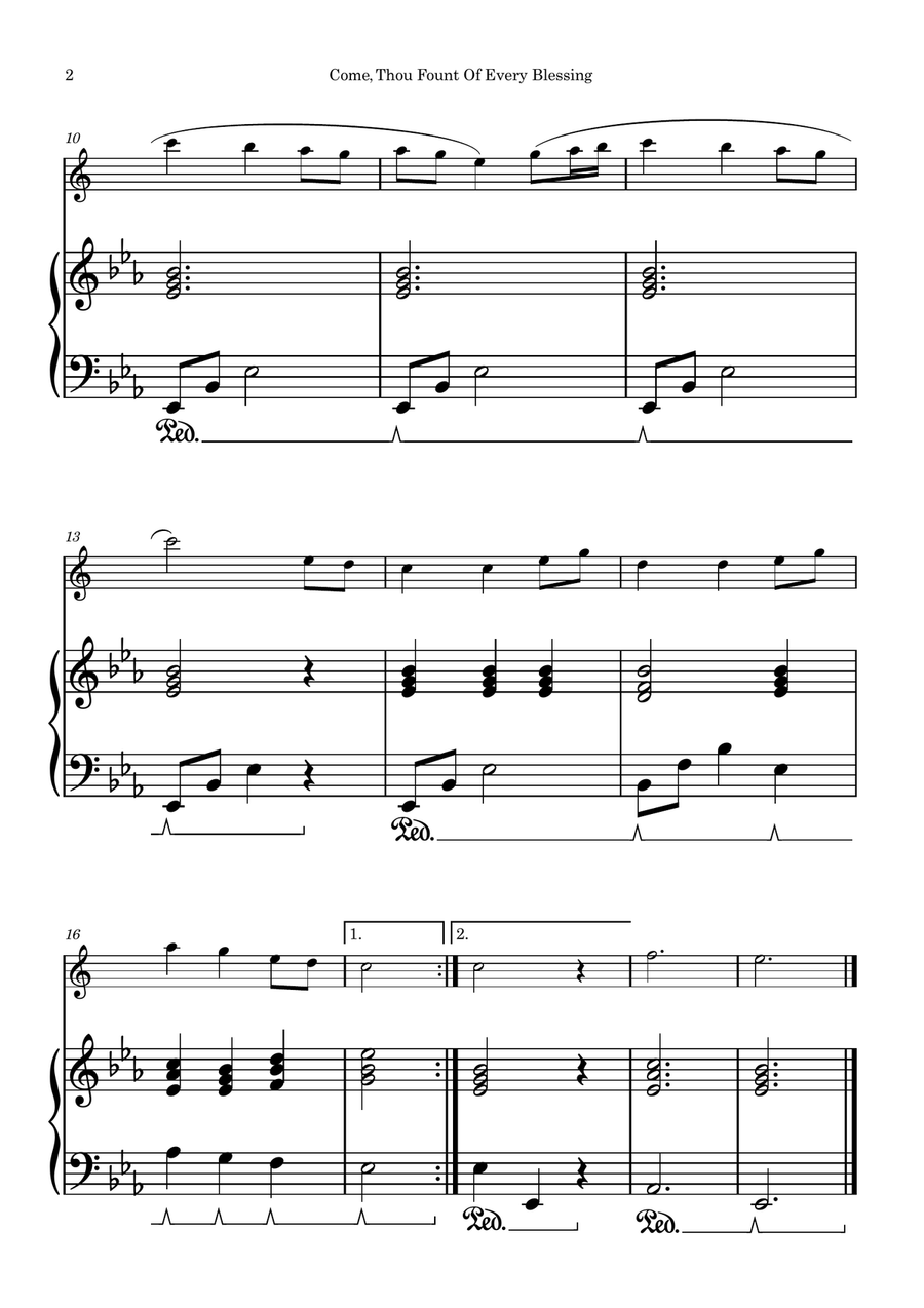 NETTLETON (Come, Thou Fount Of Every Blessing) | EASY ARRANGEMENT Alto Saxophone scores gallery preview page 2
