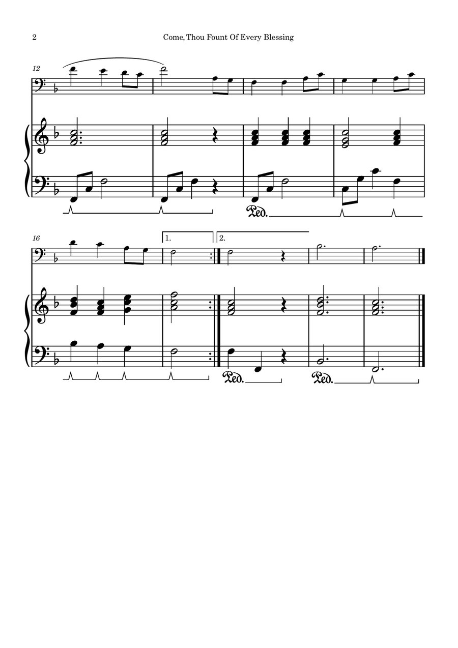NETTLETON (Come, Thou Fount Of Every Blessing) | EASY ARRANGEMENT Piano scores gallery preview page 2