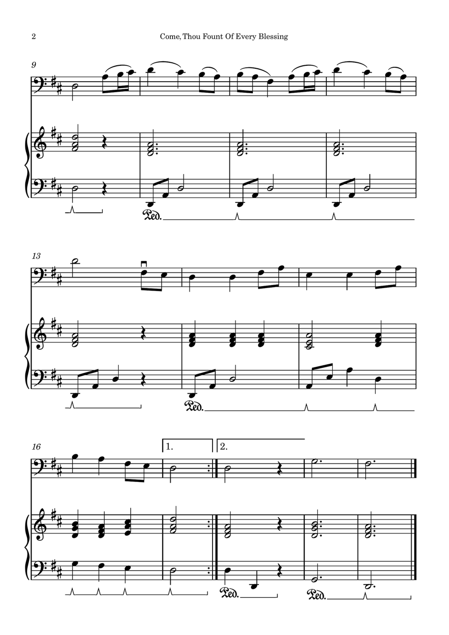 NETTLETON (Come, Thou Fount Of Every Blessing) | EASY ARRANGEMENT Piano scores gallery preview page 2