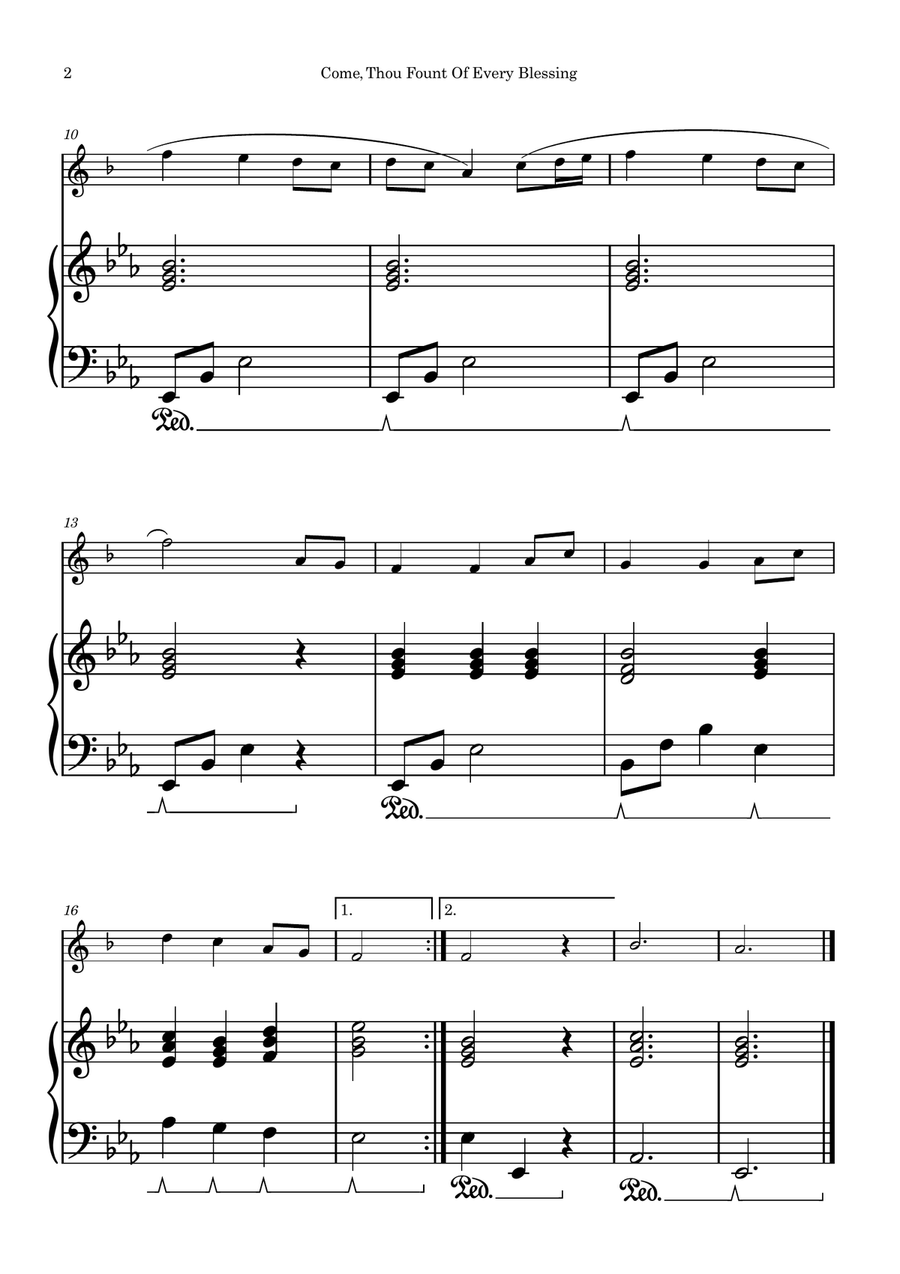 NETTLETON (Come, Thou Fount Of Every Blessing) | EASY ARRANGEMENT B-Flat Clarinet scores gallery preview page 2