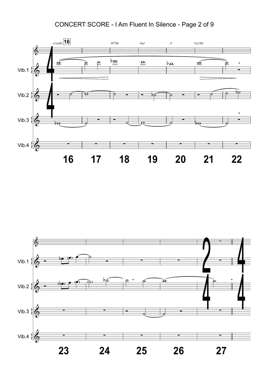 I Am Fluent In Silence Chamber Music scores gallery preview page 2