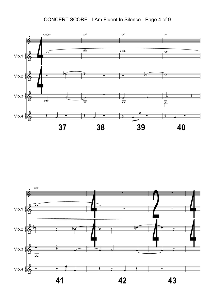 I Am Fluent In Silence Chamber Music scores gallery preview page 4