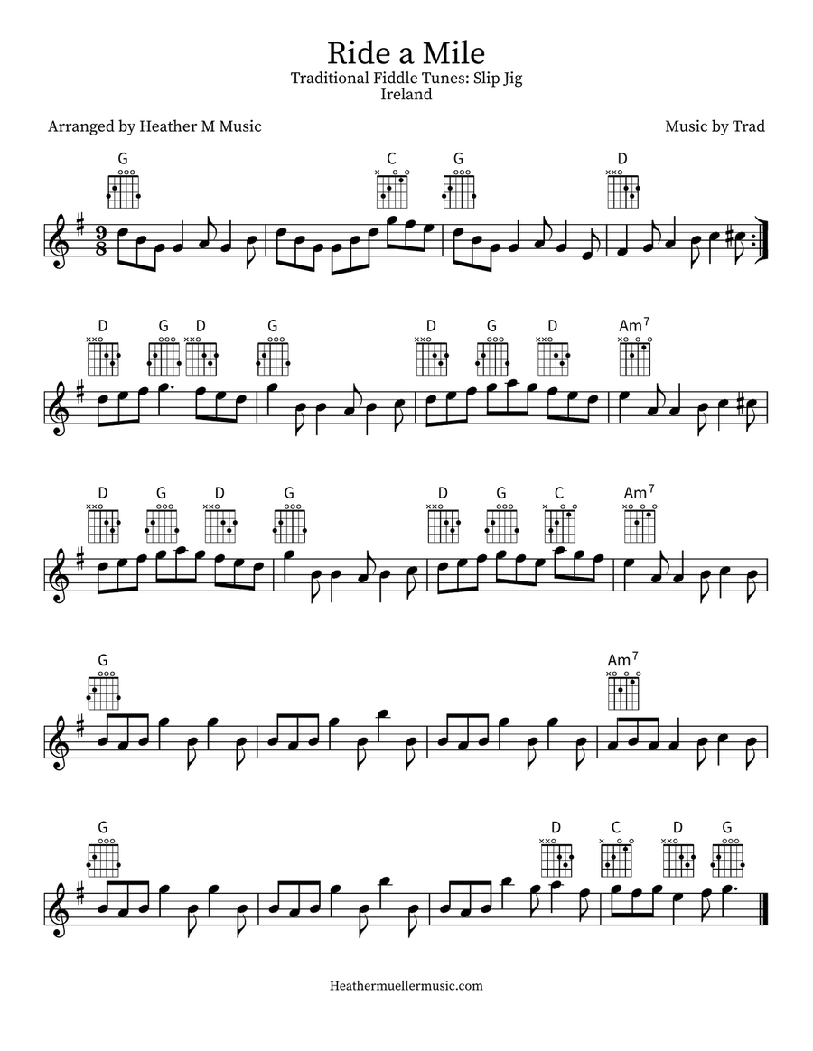 Ride a Mile Violin Solo scores gallery preview page 3