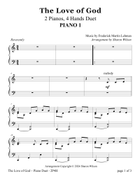 The Love of God (2 Pianos, 4 Hands Duet) 2 Pianos scores gallery preview page 3