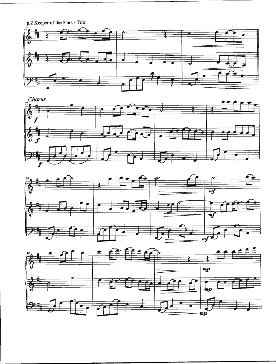 The Keeper Of The Stars The Keeper Of The Stars String Trio scores gallery preview page 3