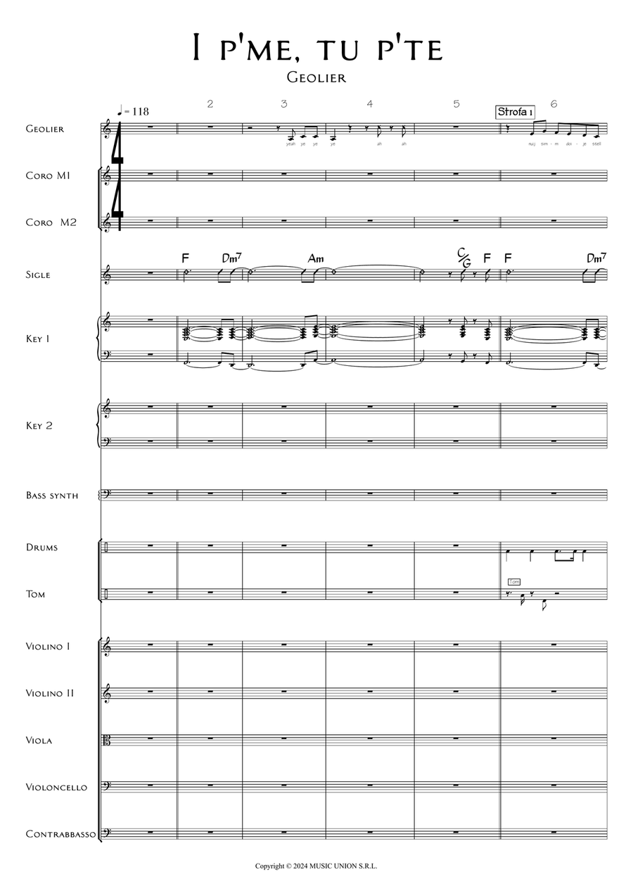 I P' Me, Tu P' Te I P' Me, Tu P' Te Full Orchestra scores gallery preview page 2