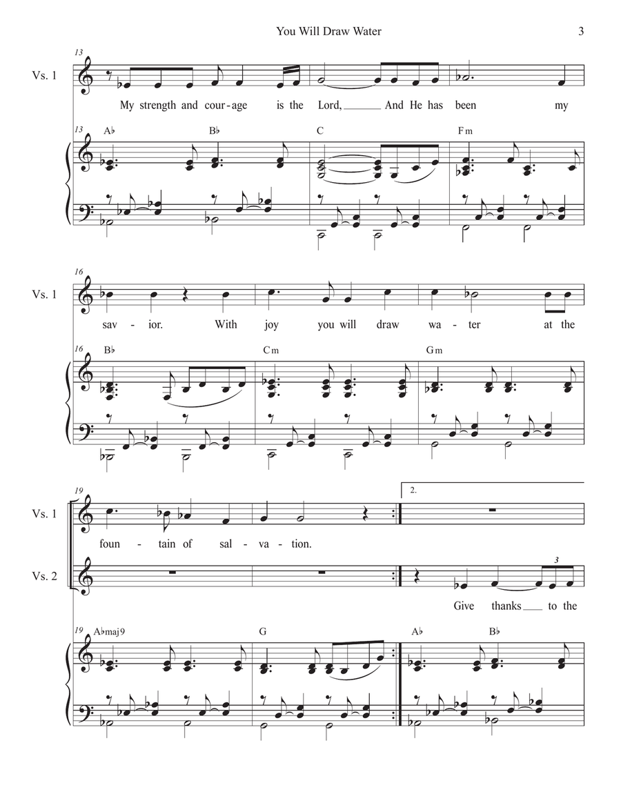 You Will Draw Water (Duet for Soprano and Tenor solo) Tenor Voice scores gallery preview page 3