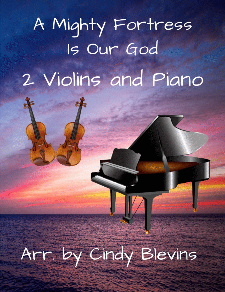 A Mighty Fortress Is Our God, for Two Violins and Piano Violin Solo scores gallery preview page 1
