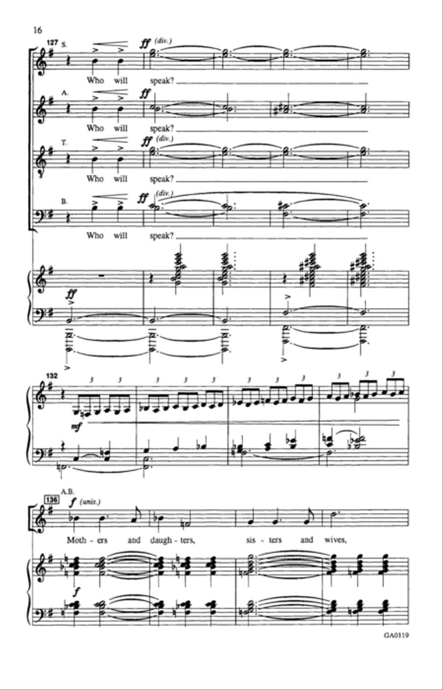 Sing For The Cure: A Proclamation Of Hope 4-Part scores gallery preview page 13