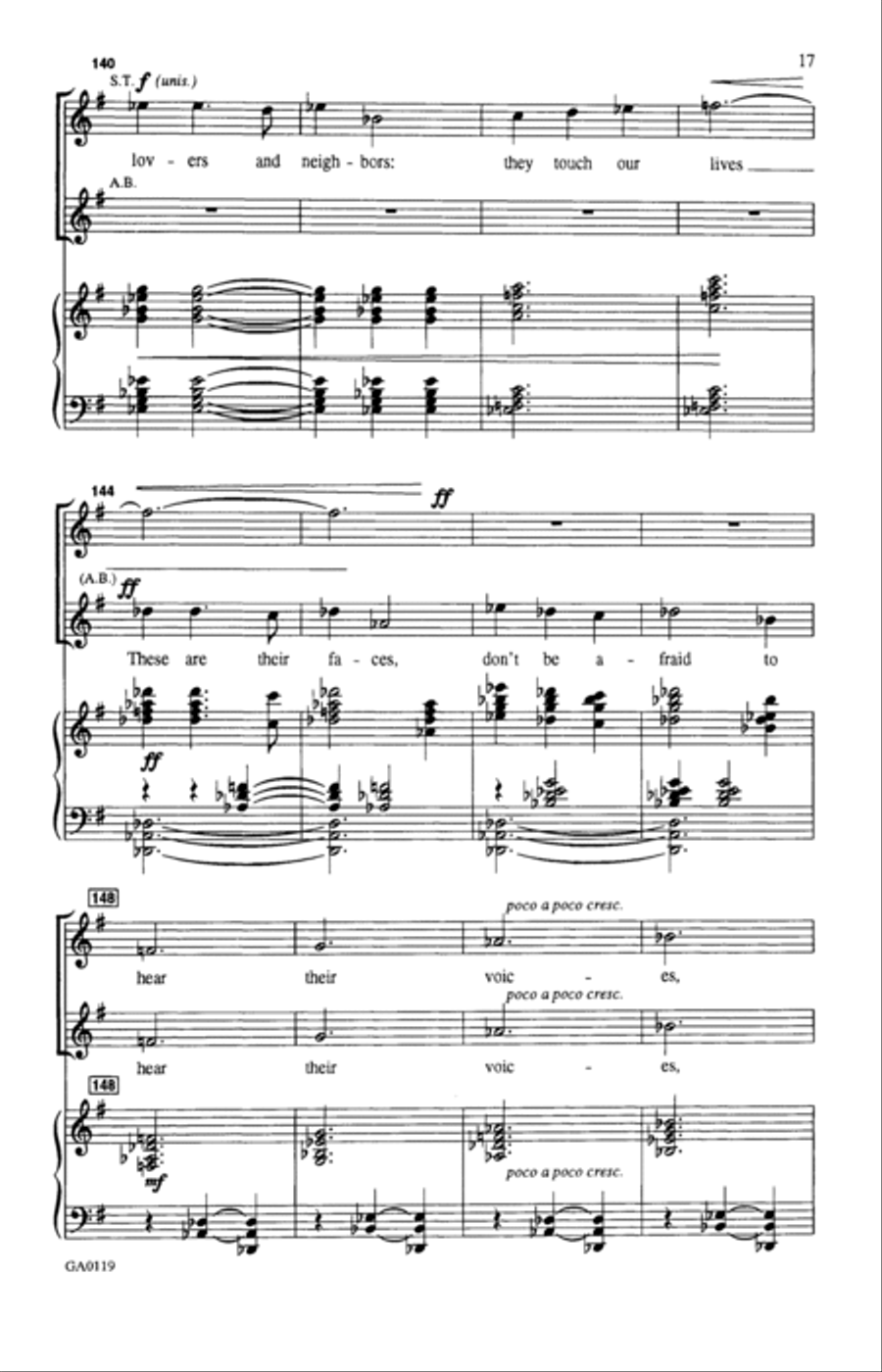 Sing For The Cure: A Proclamation Of Hope 4-Part scores gallery preview page 14